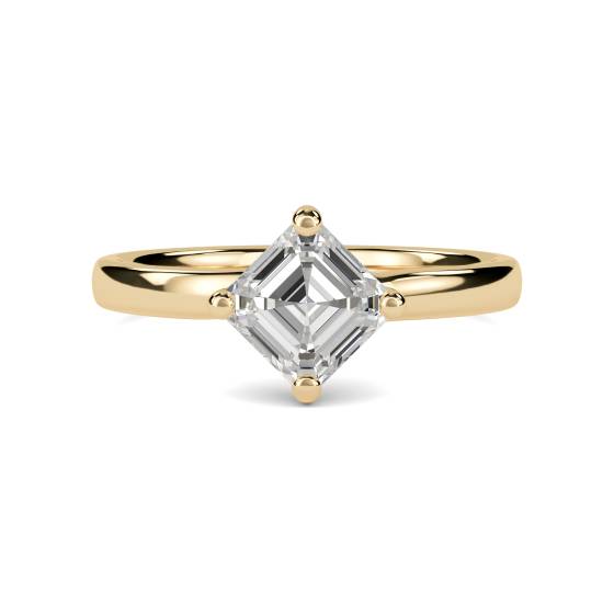 Asscher Diamond Engagement Ring
