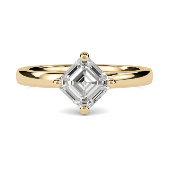 Asscher Diamond Engagement Ring