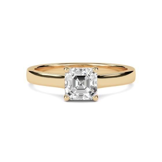 Asscher Diamond Engagement Ring