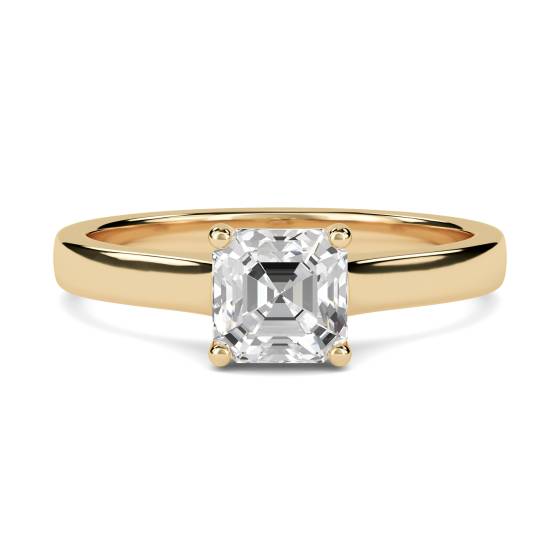 Asscher Diamond Engagement Ring