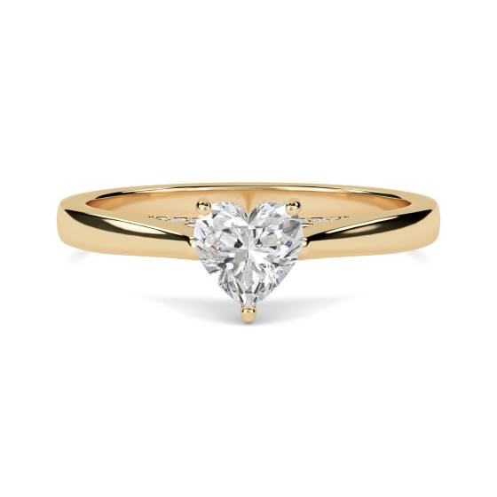 Elegant Heart Diamond Engagement Ring