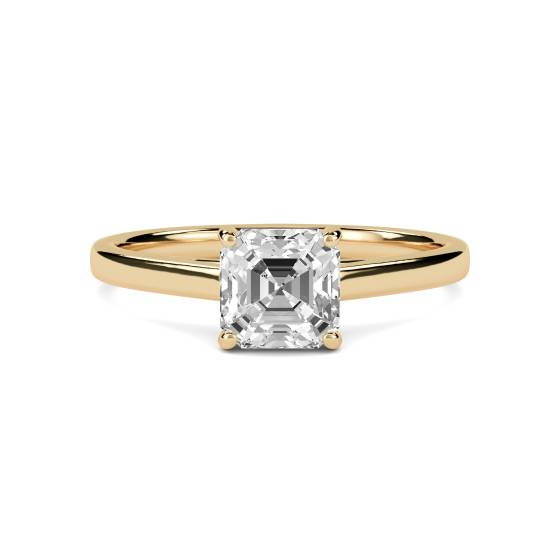 Asscher Diamond Engagement Ring