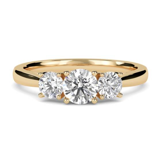 Elegant Round Diamond Trilogy Ring