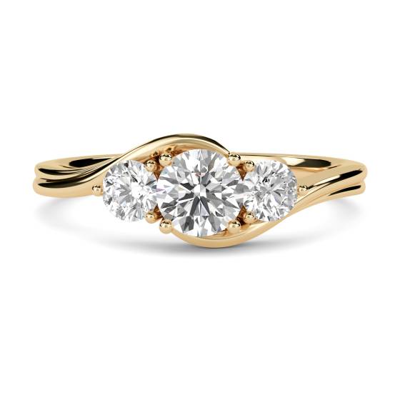 Unique Round Diamond Trilogy Ring