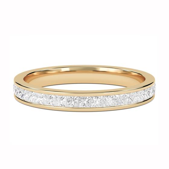 0.75ct VS/F-G Princess Diamond Cut Wedding Ring