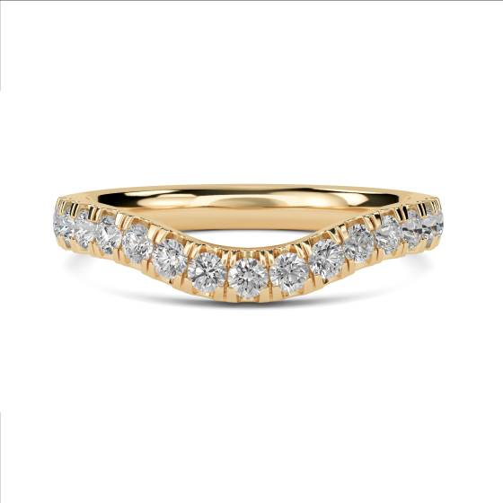 2.5mm VS/F-G Round Diamond Shaped Wedding Ring