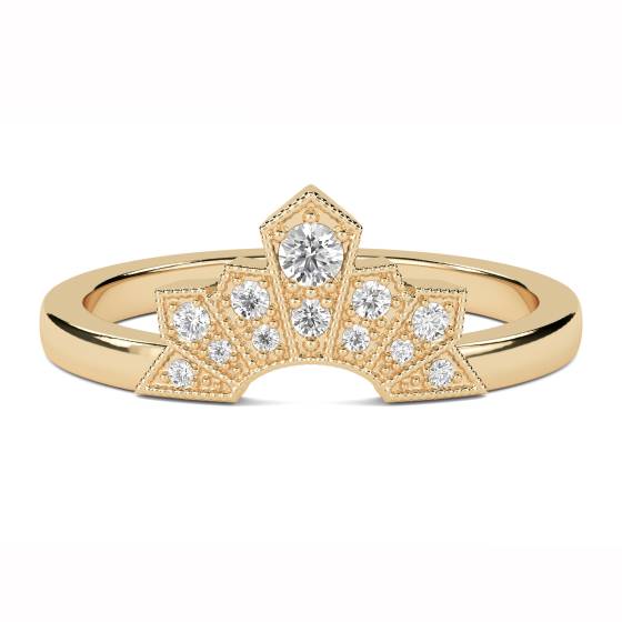 0.10ct VS/F-G Round Diamond Shaped Wedding Ring