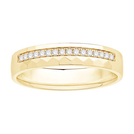 Mens Diamond Set Wedding Band
