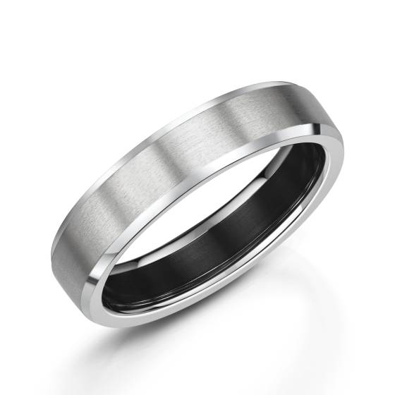 Zedd 5mm Duo Black Zirconium Wedding Band